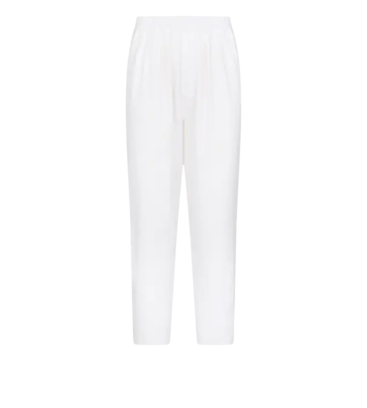 HERRINGBONE STRIPE PLEATED LOUNGE PANT WHITE online